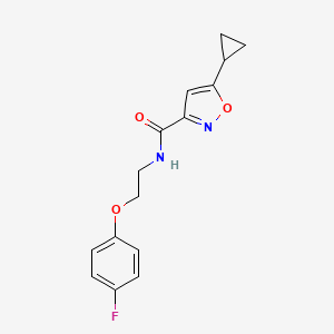 molecular formula C15H15FN2O3 B6577374 5-cyclopropyl-N-[2-(4-fluorophenoxy)ethyl]-1,2-oxazole-3-carboxamide CAS No. 1207027-11-9