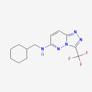 molecular formula C13H16F3N5 B6577392 N-(cyclohexylmethyl)-3-(trifluoromethyl)-[1,2,4]triazolo[4,3-b]pyridazin-6-amine CAS No. 1912915-40-2