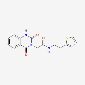 molecular formula C16H15N3O3S B6577399 2-(2,4-dioxo-1,2,3,4-tetrahydroquinazolin-3-yl)-N-[2-(thiophen-2-yl)ethyl]acetamide CAS No. 1207059-17-3