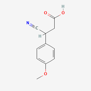 molecular formula C11H11NO3 B6577423 3-cyano-3-(4-methoxyphenyl)propanoic acid CAS No. 32856-74-9