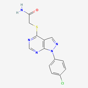 molecular formula C13H10ClN5OS B6577426 2-{[1-(4-chlorophenyl)-1H-pyrazolo[3,4-d]pyrimidin-4-yl]sulfanyl}acetamide CAS No. 876709-13-6