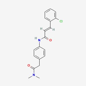 molecular formula C19H19ClN2O2 B6577439 (2E)-3-(2-chlorophenyl)-N-{4-[(dimethylcarbamoyl)methyl]phenyl}prop-2-enamide CAS No. 1159799-74-2