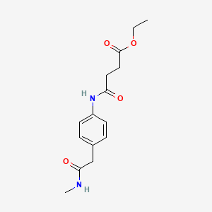 molecular formula C15H20N2O4 B6577446 ethyl 3-({4-[(methylcarbamoyl)methyl]phenyl}carbamoyl)propanoate CAS No. 1158629-74-3