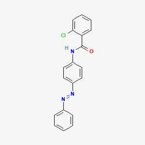 molecular formula C19H14ClN3O B6577447 2-chloro-N-{4-[(E)-2-phenyldiazen-1-yl]phenyl}benzamide CAS No. 1164565-64-3