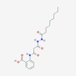 molecular formula C19H27N3O5 B6577466 2-[2-(N'-nonanoylhydrazinecarbonyl)acetamido]benzoic acid CAS No. 300730-97-6