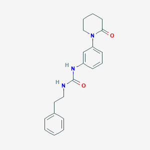molecular formula C20H23N3O2 B6577495 3-[3-(2-oxopiperidin-1-yl)phenyl]-1-(2-phenylethyl)urea CAS No. 1207053-12-0