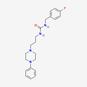 molecular formula C21H27FN4O B6577504 1-[(4-fluorophenyl)methyl]-3-[3-(4-phenylpiperazin-1-yl)propyl]urea CAS No. 1207052-22-9