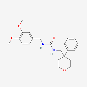 molecular formula C22H28N2O4 B6577509 1-[(3,4-dimethoxyphenyl)methyl]-3-[(4-phenyloxan-4-yl)methyl]urea CAS No. 1207055-01-3