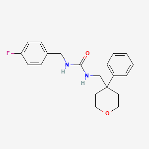 molecular formula C20H23FN2O2 B6577518 1-[(4-fluorophenyl)methyl]-3-[(4-phenyloxan-4-yl)methyl]urea CAS No. 1207002-13-8