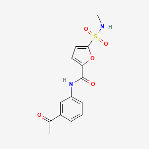 molecular formula C14H14N2O5S B6577608 N-(3-acetylphenyl)-5-(methylsulfamoyl)furan-2-carboxamide CAS No. 1171581-61-5