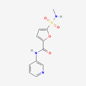 molecular formula C11H11N3O4S B6577614 5-(methylsulfamoyl)-N-(pyridin-3-yl)furan-2-carboxamide CAS No. 1170096-79-3