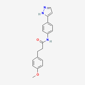 molecular formula C19H19N3O2 B6577627 3-(4-methoxyphenyl)-N-[4-(1H-pyrazol-3-yl)phenyl]propanamide CAS No. 1210937-53-3