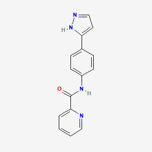 molecular formula C15H12N4O B6577639 N-[4-(1H-pyrazol-3-yl)phenyl]pyridine-2-carboxamide CAS No. 1210872-15-3