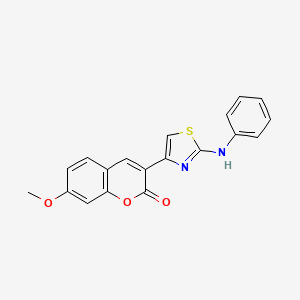 molecular formula C19H14N2O3S B6577732 7-methoxy-3-[2-(phenylamino)-1,3-thiazol-4-yl]-2H-chromen-2-one CAS No. 313954-55-1