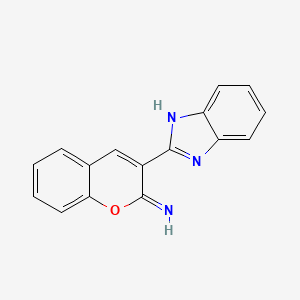 molecular formula C16H11N3O B6577737 3-(1H-1,3-benzodiazol-2-yl)-2H-chromen-2-imine CAS No. 80860-16-8
