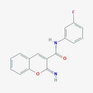 molecular formula C16H11FN2O2 B6577781 N-(3-fluorophenyl)-2-imino-2H-chromene-3-carboxamide CAS No. 313966-56-2