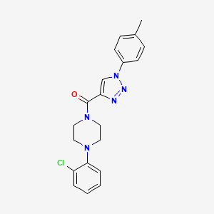 molecular formula C20H20ClN5O B6577786 1-(2-chlorophenyl)-4-[1-(4-methylphenyl)-1H-1,2,3-triazole-4-carbonyl]piperazine CAS No. 1326825-53-9