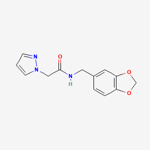 molecular formula C13H13N3O3 B6577806 N-[(2H-1,3-benzodioxol-5-yl)methyl]-2-(1H-pyrazol-1-yl)acetamide CAS No. 1207010-08-9