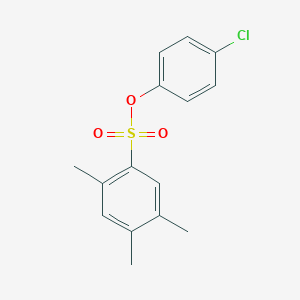 molecular formula C15H15ClO3S B6577814 4-chlorophenyl 2,4,5-trimethylbenzene-1-sulfonate CAS No. 1018055-49-6