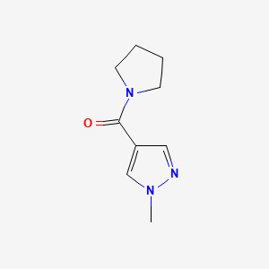 molecular formula C9H13N3O B6577829 1-methyl-4-(pyrrolidine-1-carbonyl)-1H-pyrazole CAS No. 1176466-13-9