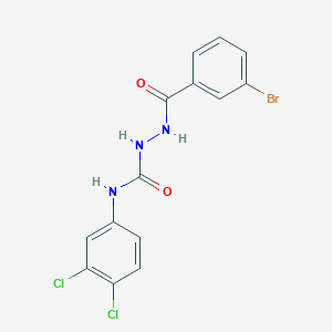 3-bromo-N-{[(3,4-dichlorophenyl)carbamoyl]amino}benzamide