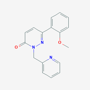 molecular formula C17H15N3O2 B6577864 6-(2-methoxyphenyl)-2-(pyridin-2-ylmethyl)pyridazin-3(2H)-one CAS No. 922864-20-8