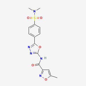 molecular formula C15H15N5O5S B6577877 N-{5-[4-(dimethylsulfamoyl)phenyl]-1,3,4-oxadiazol-2-yl}-5-methyl-1,2-oxazole-3-carboxamide CAS No. 1171317-26-2