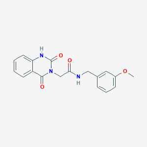 molecular formula C18H17N3O4 B6577906 2-(2,4-dioxo-1,2,3,4-tetrahydroquinazolin-3-yl)-N-[(3-methoxyphenyl)methyl]acetamide CAS No. 1023503-20-9