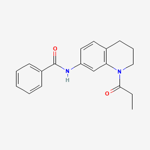 molecular formula C19H20N2O2 B6577951 N-(1-propanoyl-1,2,3,4-tetrahydroquinolin-7-yl)benzamide CAS No. 946219-96-1