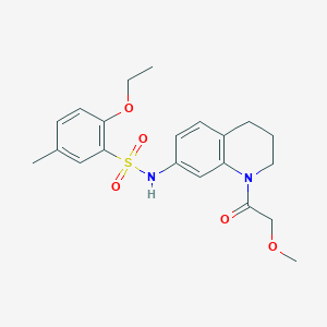 2-ethoxy-N-[1-(2-methoxyacetyl)-1,2,3,4-tetrahydroquinolin-7-yl]-5-methylbenzene-1-sulfonamide