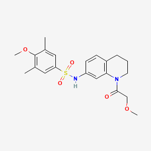 4-methoxy-N-[1-(2-methoxyacetyl)-1,2,3,4-tetrahydroquinolin-7-yl]-3,5-dimethylbenzene-1-sulfonamide