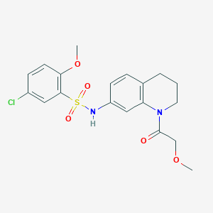 molecular formula C19H21ClN2O5S B6577988 5-chloro-2-methoxy-N-[1-(2-methoxyacetyl)-1,2,3,4-tetrahydroquinolin-7-yl]benzene-1-sulfonamide CAS No. 1172914-72-5