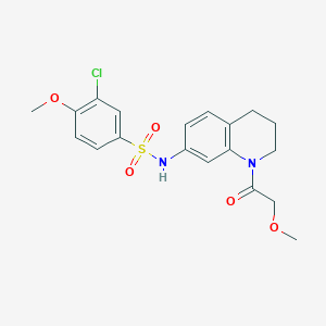 molecular formula C19H21ClN2O5S B6577990 3-chloro-4-methoxy-N-[1-(2-methoxyacetyl)-1,2,3,4-tetrahydroquinolin-7-yl]benzene-1-sulfonamide CAS No. 1171505-41-1