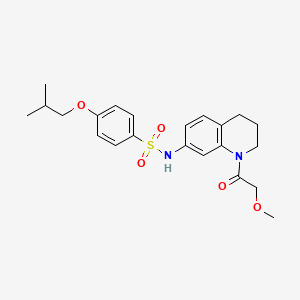 N-[1-(2-methoxyacetyl)-1,2,3,4-tetrahydroquinolin-7-yl]-4-(2-methylpropoxy)benzene-1-sulfonamide