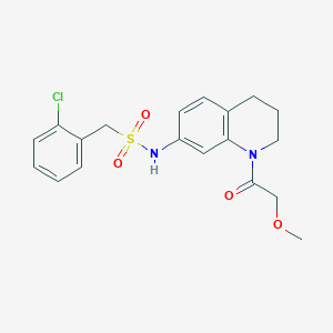 molecular formula C19H21ClN2O4S B6577999 1-(2-chlorophenyl)-N-[1-(2-methoxyacetyl)-1,2,3,4-tetrahydroquinolin-7-yl]methanesulfonamide CAS No. 1170622-04-4