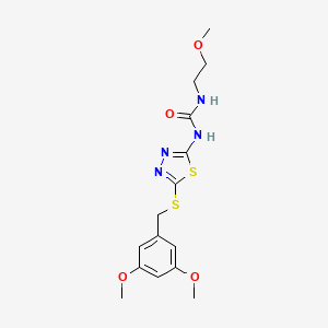 molecular formula C15H20N4O4S2 B6578022 1-(5-{[(3,5-dimethoxyphenyl)methyl]sulfanyl}-1,3,4-thiadiazol-2-yl)-3-(2-methoxyethyl)urea CAS No. 1172253-39-2