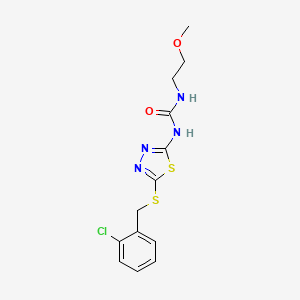 molecular formula C13H15ClN4O2S2 B6578027 1-(5-{[(2-chlorophenyl)methyl]sulfanyl}-1,3,4-thiadiazol-2-yl)-3-(2-methoxyethyl)urea CAS No. 1170816-83-7