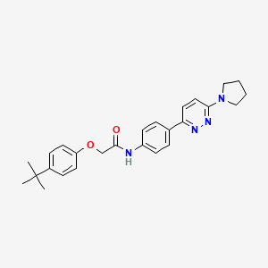2-(4-tert-butylphenoxy)-N-{4-[6-(pyrrolidin-1-yl)pyridazin-3-yl]phenyl}acetamide