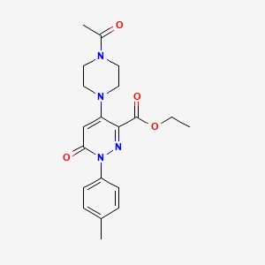 molecular formula C20H24N4O4 B6578091 ethyl 4-(4-acetylpiperazin-1-yl)-1-(4-methylphenyl)-6-oxo-1,6-dihydropyridazine-3-carboxylate CAS No. 922016-13-5
