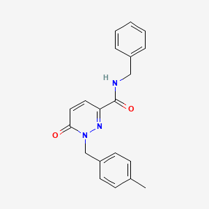 N-benzyl-1-[(4-methylphenyl)methyl]-6-oxo-1,6-dihydropyridazine-3-carboxamide