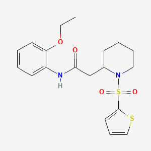molecular formula C19H24N2O4S2 B6578126 N-(2-ethoxyphenyl)-2-[1-(thiophene-2-sulfonyl)piperidin-2-yl]acetamide CAS No. 1105223-29-7