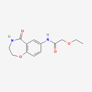 molecular formula C13H16N2O4 B6578130 2-ethoxy-N-(5-oxo-2,3,4,5-tetrahydro-1,4-benzoxazepin-7-yl)acetamide CAS No. 922130-20-9