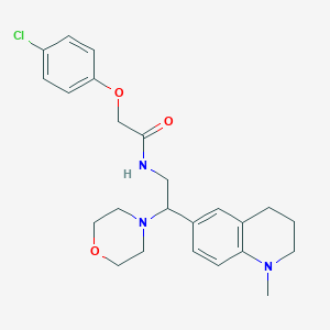 molecular formula C24H30ClN3O3 B6578164 2-(4-chlorophenoxy)-N-[2-(1-methyl-1,2,3,4-tetrahydroquinolin-6-yl)-2-(morpholin-4-yl)ethyl]acetamide CAS No. 921895-61-6