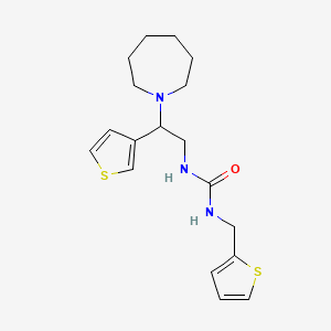 molecular formula C18H25N3OS2 B6578177 1-[2-(azepan-1-yl)-2-(thiophen-3-yl)ethyl]-3-[(thiophen-2-yl)methyl]urea CAS No. 1171153-33-5