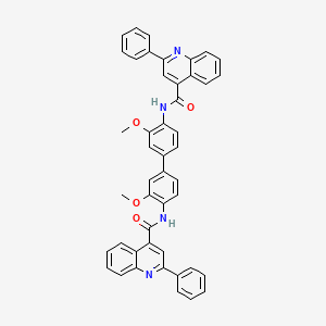 molecular formula C46H34N4O4 B6578185 N-[3,3'-dimethoxy-4'-(2-phenylquinoline-4-amido)-[1,1'-biphenyl]-4-yl]-2-phenylquinoline-4-carboxamide CAS No. 392251-23-9