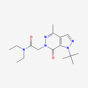 molecular formula C16H25N5O2 B6578222 2-{1-tert-butyl-4-methyl-7-oxo-1H,6H,7H-pyrazolo[3,4-d]pyridazin-6-yl}-N,N-diethylacetamide CAS No. 1170415-47-0