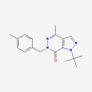 molecular formula C18H22N4O B6578223 1-tert-butyl-4-methyl-6-[(4-methylphenyl)methyl]-1H,6H,7H-pyrazolo[3,4-d]pyridazin-7-one CAS No. 1171502-10-5