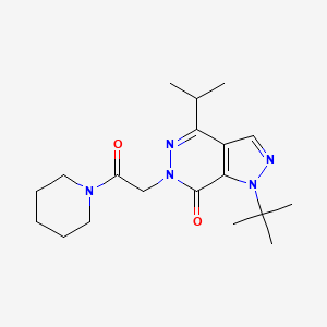 molecular formula C19H29N5O2 B6578228 1-tert-butyl-6-[2-oxo-2-(piperidin-1-yl)ethyl]-4-(propan-2-yl)-1H,6H,7H-pyrazolo[3,4-d]pyridazin-7-one CAS No. 1171804-05-9