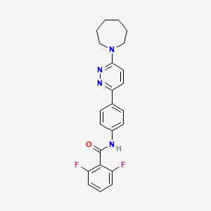 molecular formula C23H22F2N4O B6578248 N-{4-[6-(azepan-1-yl)pyridazin-3-yl]phenyl}-2,6-difluorobenzamide CAS No. 922666-88-4