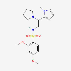 molecular formula C19H27N3O4S B6578381 2,4-dimethoxy-N-[2-(1-methyl-1H-pyrrol-2-yl)-2-(pyrrolidin-1-yl)ethyl]benzene-1-sulfonamide CAS No. 1049393-90-9